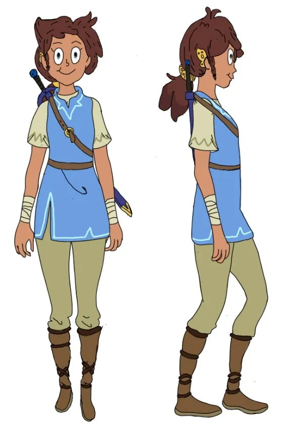 Anne reference sheet, front and side.