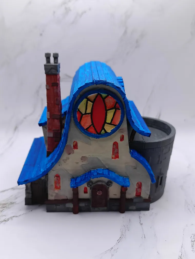 The Owl House, 3D printed and hand painted, front.