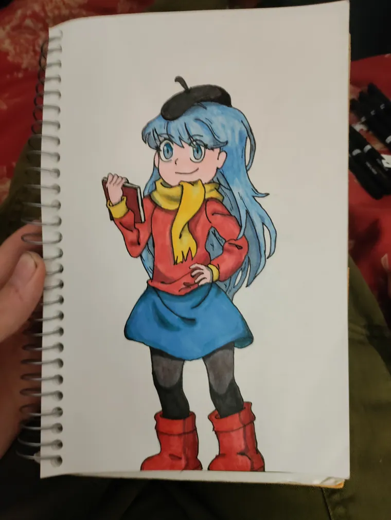 Sketchbook page in copic marker.