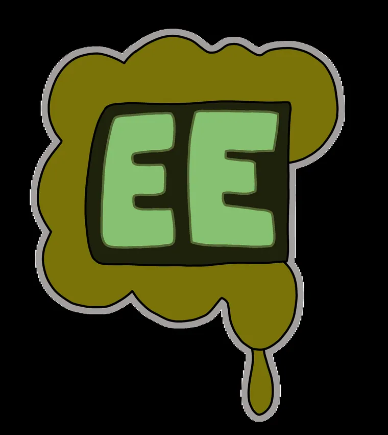 Emerald Entrails sticker design.
