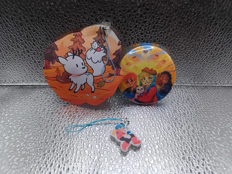 Buttons and charms from the same box.