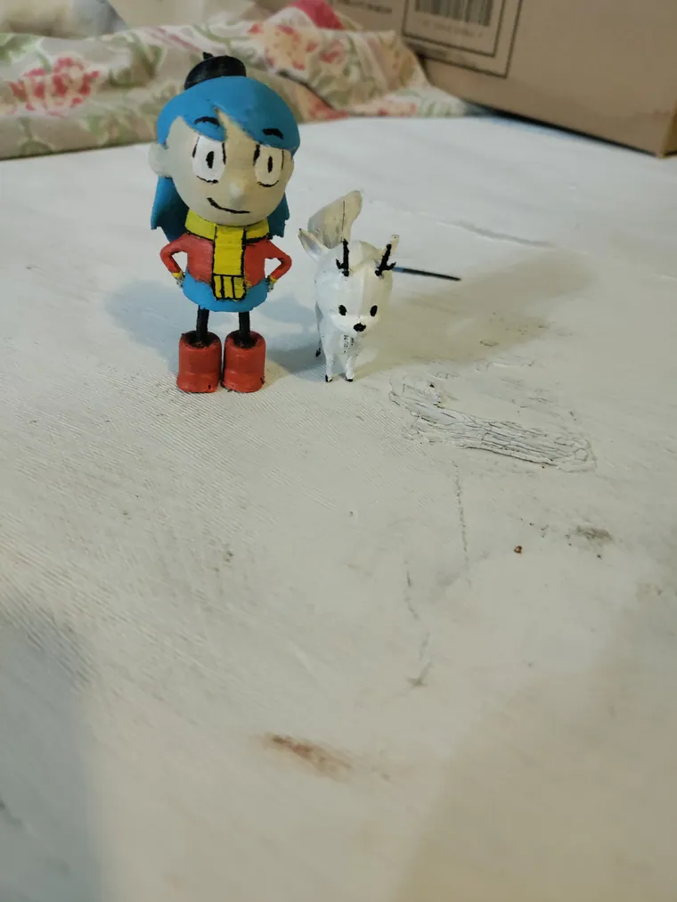 Painted Hilda figure with Twig.