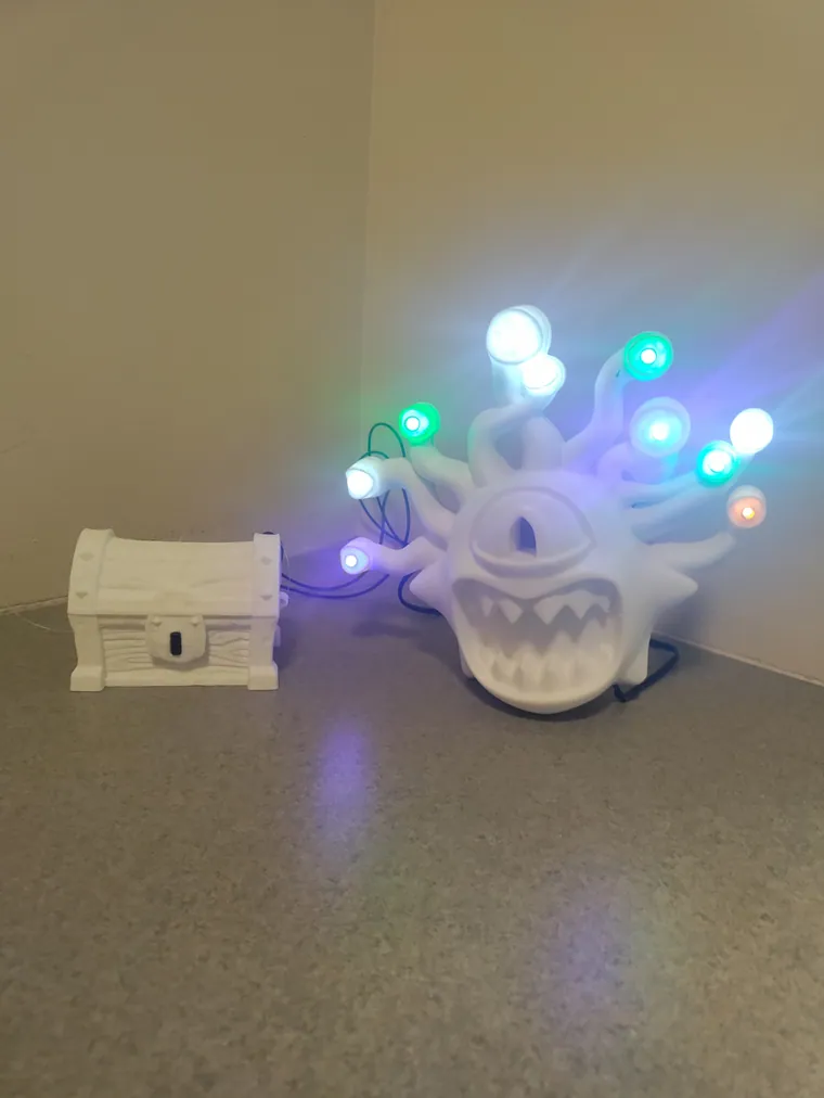 Model lit from inside with LEDs.