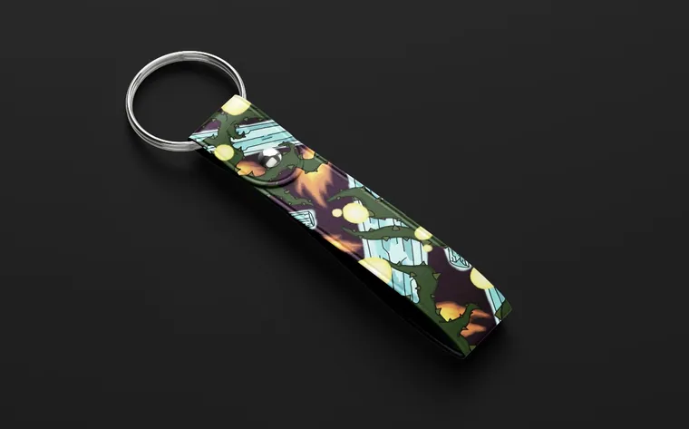 Glyph pattern applied to a lanyard.