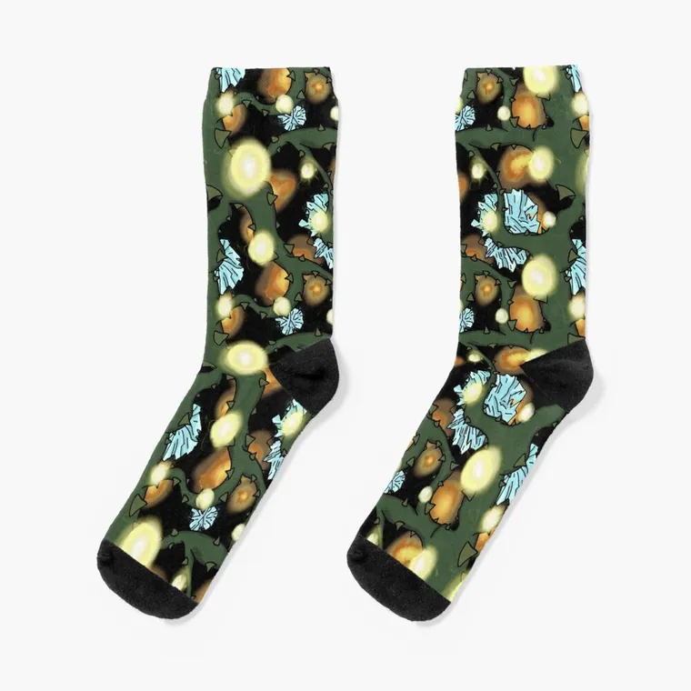 Glyph pattern applied to socks.