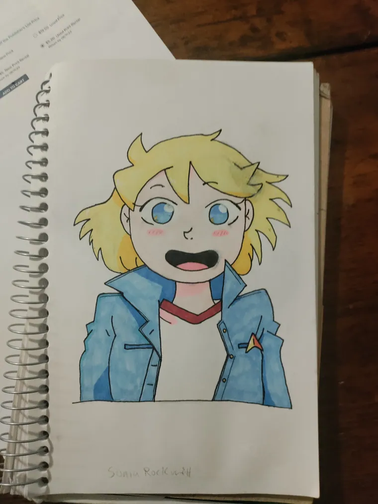 Character bust, marker.