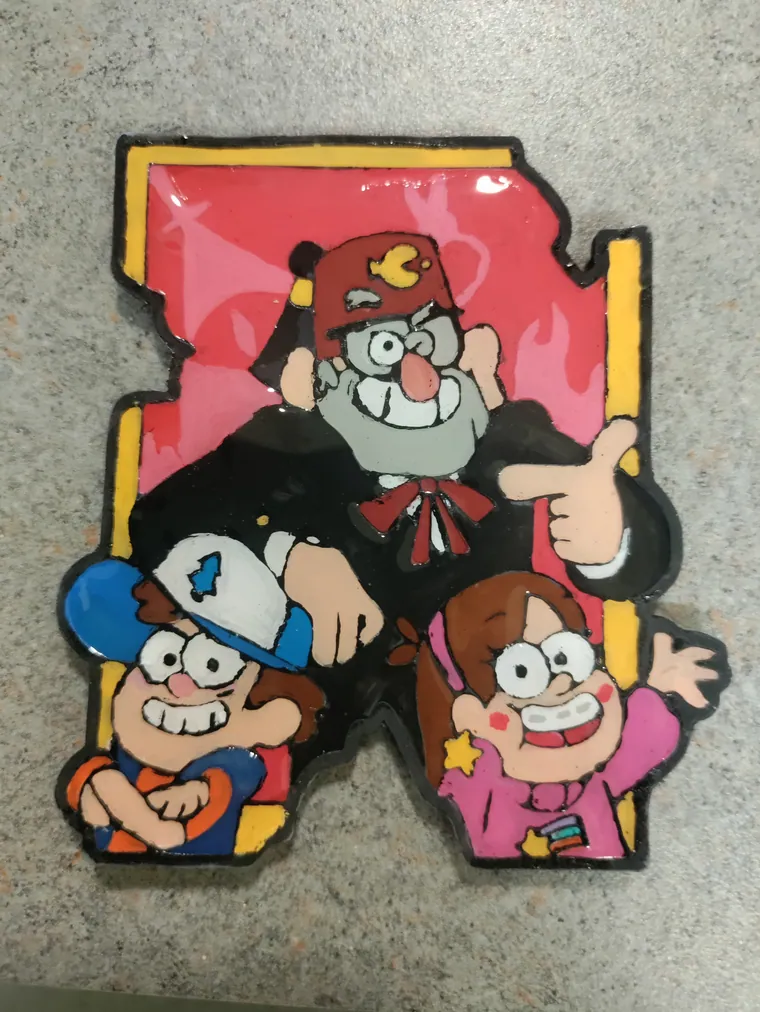 Finished pin sample.