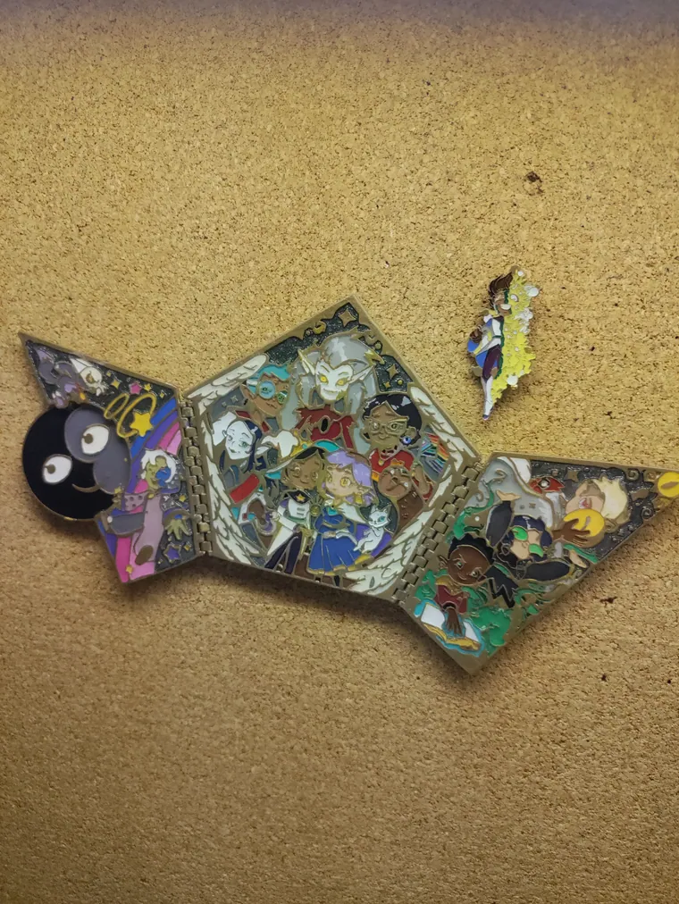 Finished star pin sample.