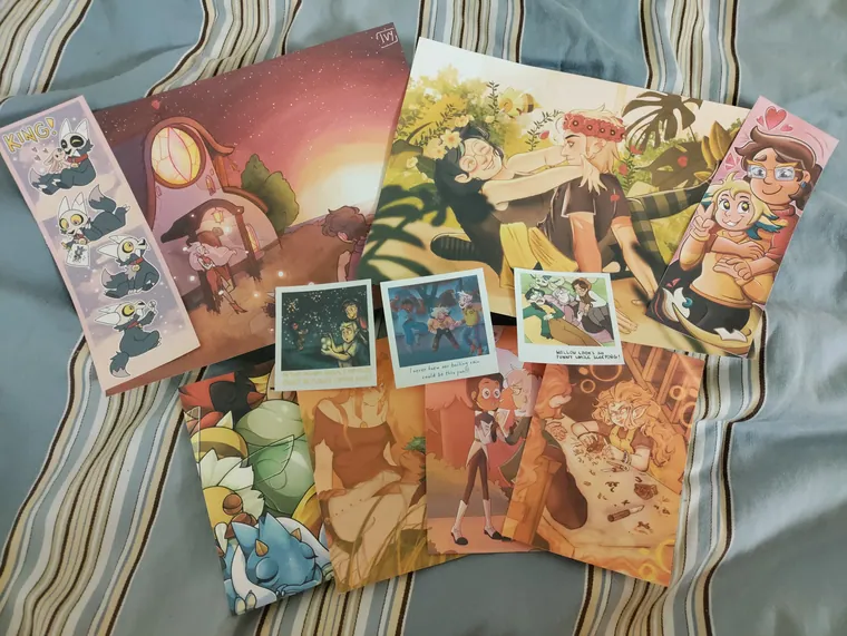 Prints and sticker sheets.